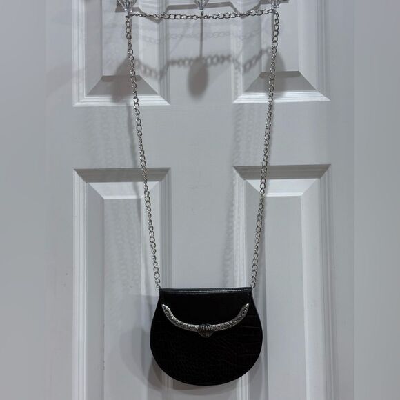 BRIGHTON - Vintage Black Croc-Embossed Leather Small Clutch. Like New! - Picture 16 of 16